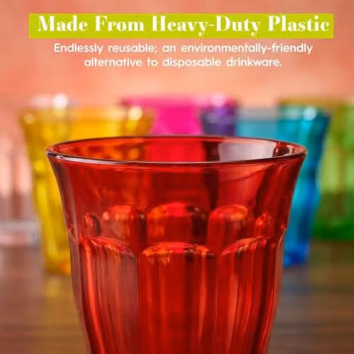 Rink Drink Multicoloured Plastic Tumblers for Children, 250ml, Pack of 12 – 3