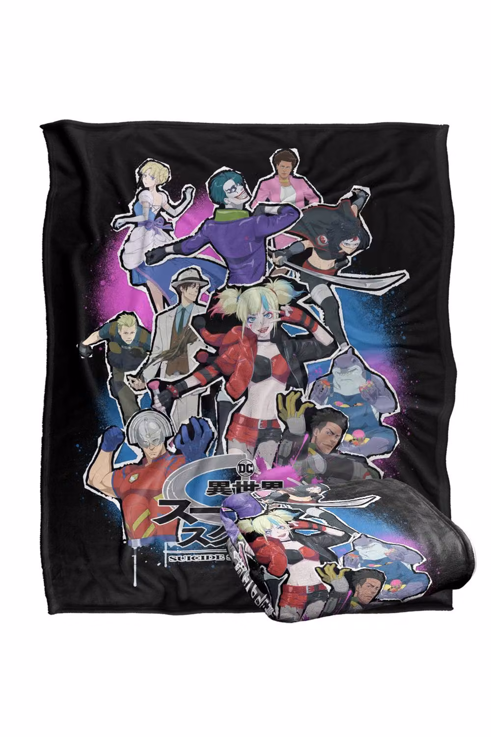 Warner Bros. Suicide Squad Isekai Extra Large Super Soft Polyester Throw Blanket in Multicolour – 2