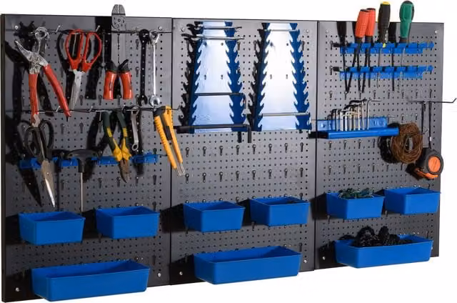 Costway Utility Tool Storage Board in Blue and Black