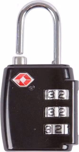 Blackspur 3-Digit Metal Combination Padlock, Black