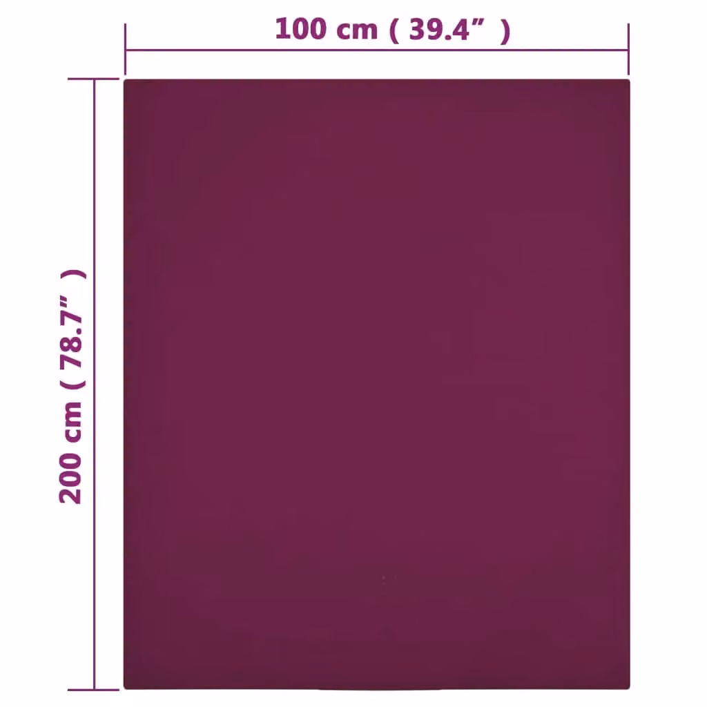 Berkfield Home Red Jersey Cotton Fitted Sheet, W/D/H: 100 x 200 cm – 2