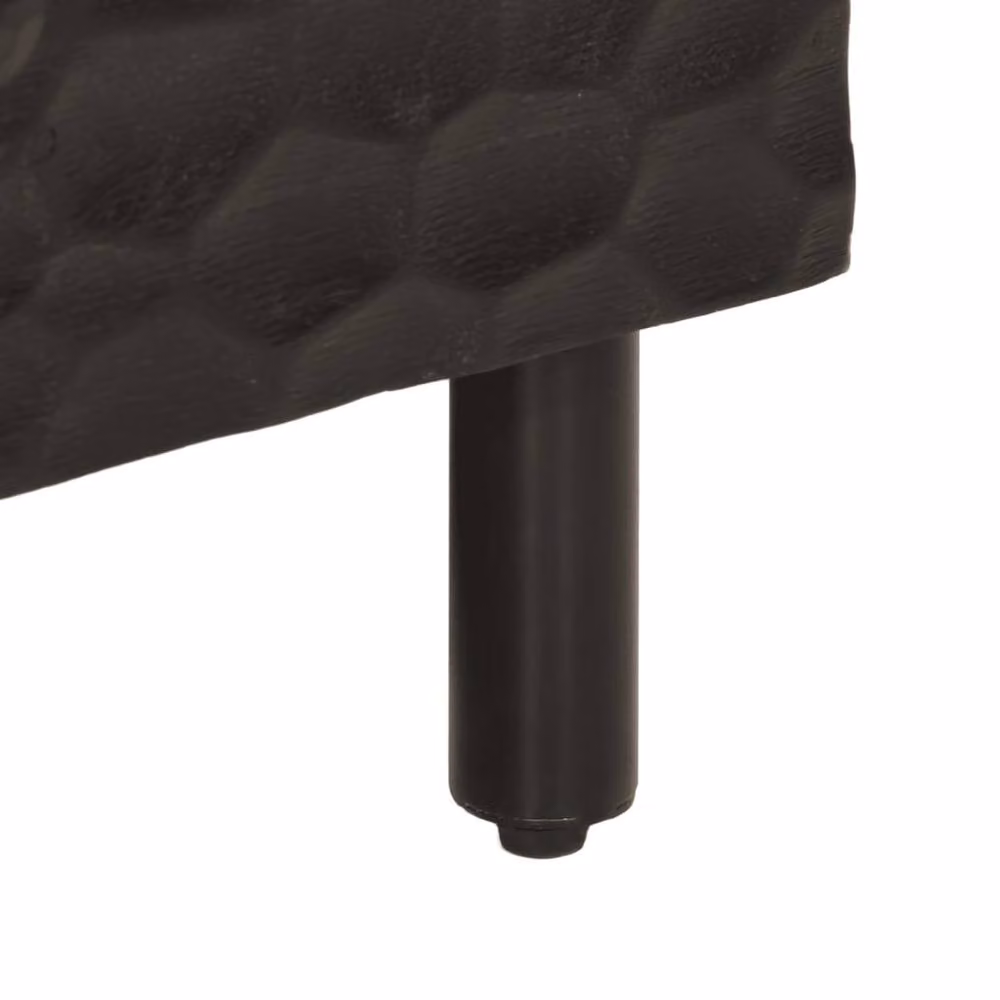 Berkfield Home Black Mango Wood Coffee Table W/D/H: 100 x 54 x 40 cm – 6