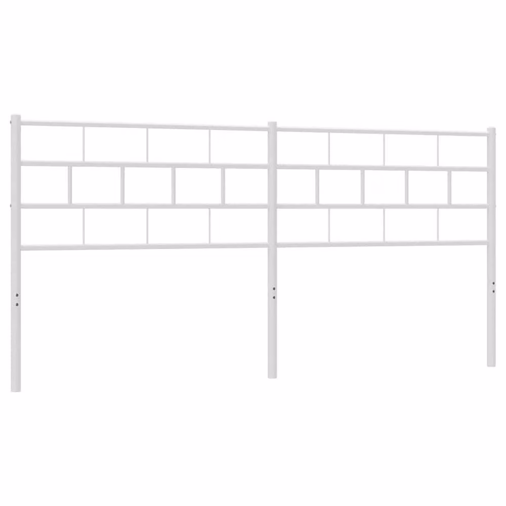 Berkfield Home Metal Headboard in White, W/H: 180 x 90 cm – 2