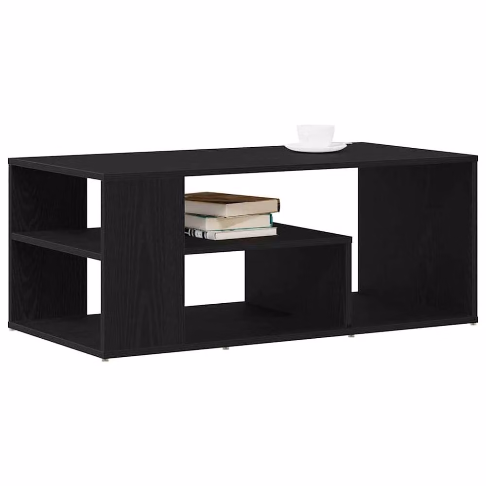 Berkfield Home Black Oak Coffee Table, W: 100 cm, D: 50 cm, H: 40 cm – 3