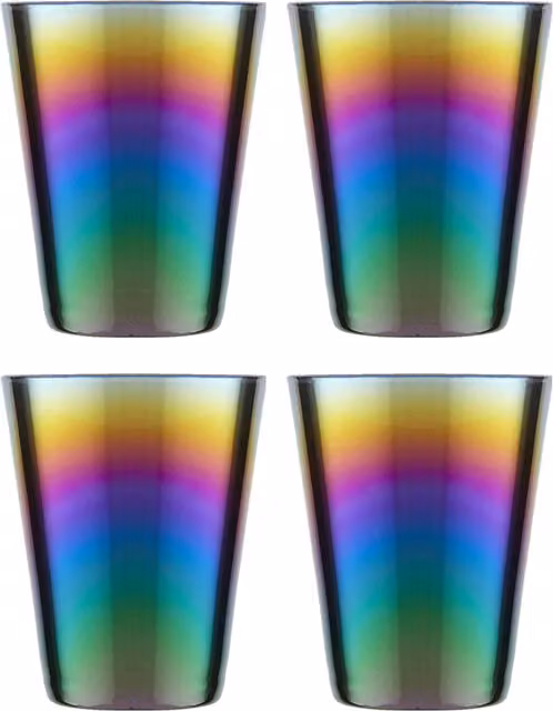 Orsina Aurora Glass Tumblers, Set of 4, Multicolour (390ml)