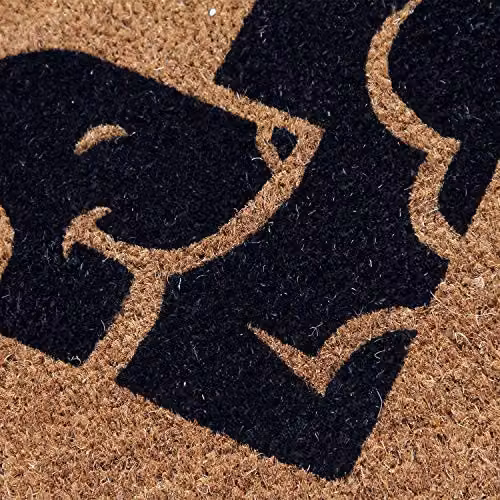 Coco&Coir Puppy Love Natural Coir Entrance Door Mat, Brown, W: 75 cm, D: 45 cm, H: 1.5 cm – 3