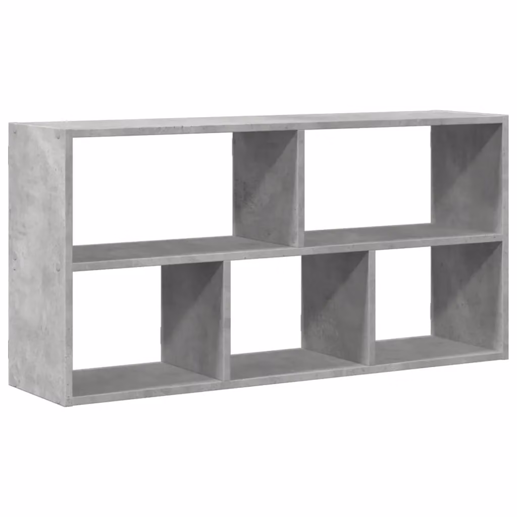 Berkfield Home Wall Mounted Shelf in Concrete Grey, W/D/H: 100 x 25 x 50 cm – 2
