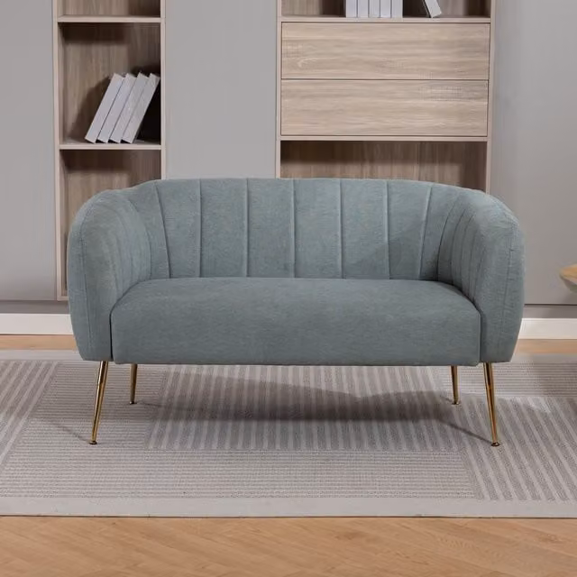Artemis Home Stanton 2 Seat Upholstered Sofa in Blue