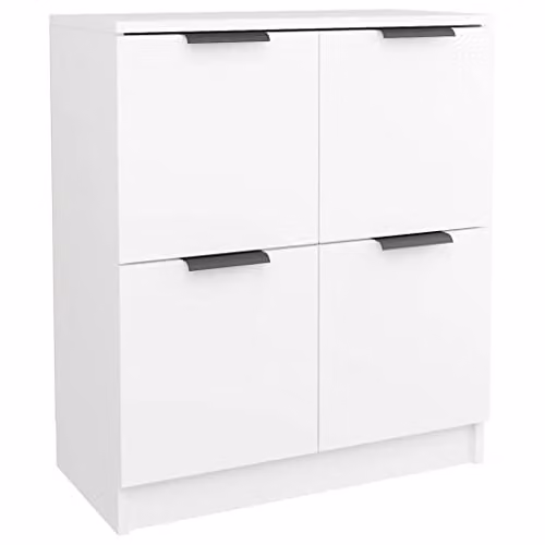 vidaXL Modern White Sideboard in Engineered Wood W/D/H: 60 x 30 x 70 cm