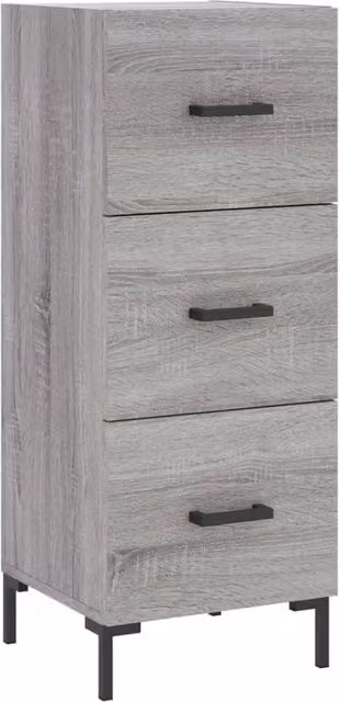 Berkfield Home Grey Sonoma Sideboard in Engineered Wood, W/D/H: 34.5 x 34.0 x 90.0 cm