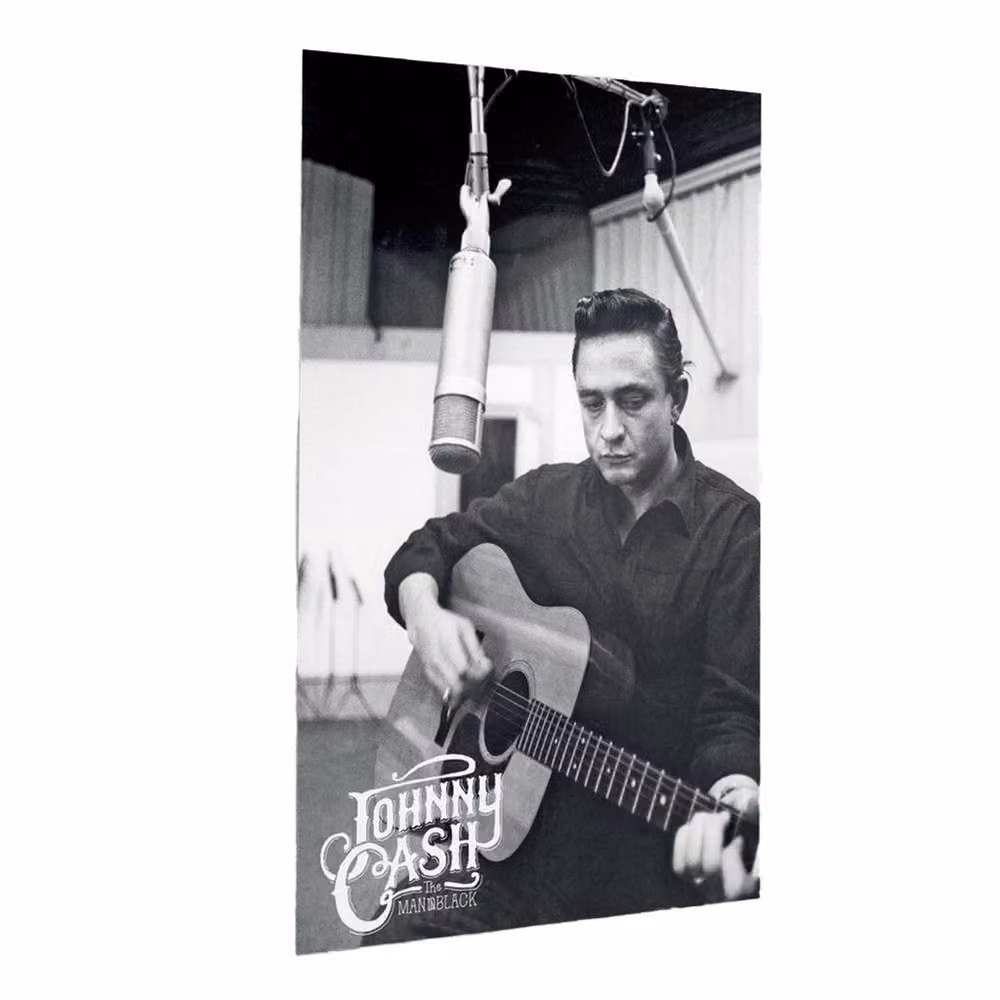 Johnny Cash Studio Maxi Vintage Paper Poster in Multicolour and Black – 2