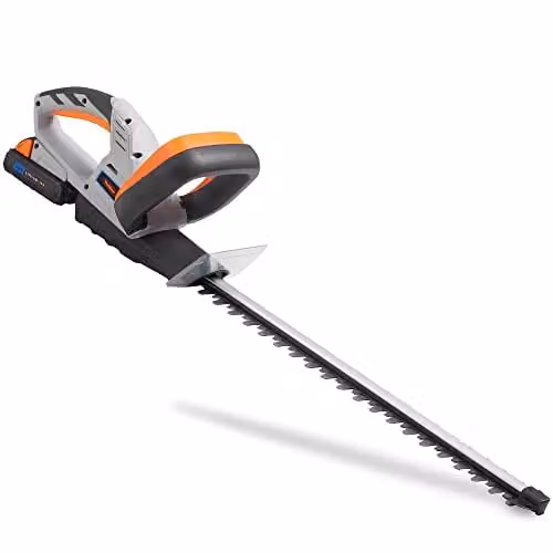 VonHaus 20V Max Cordless Reciprocating Hedge Trimmer with Rechargeable Battery and Charger, Grey, Black and Orange – 1