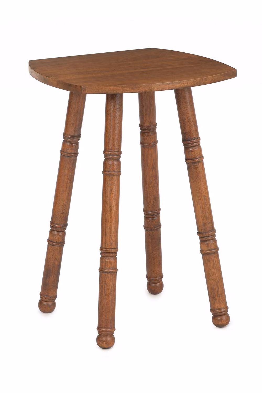 MH London Spritz Solid Mango Wood Side Table in Walnut Brown – 2