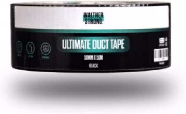 Walther Strong Ultimate Cloth Duct Tape in Black, 50 mm x 50 m