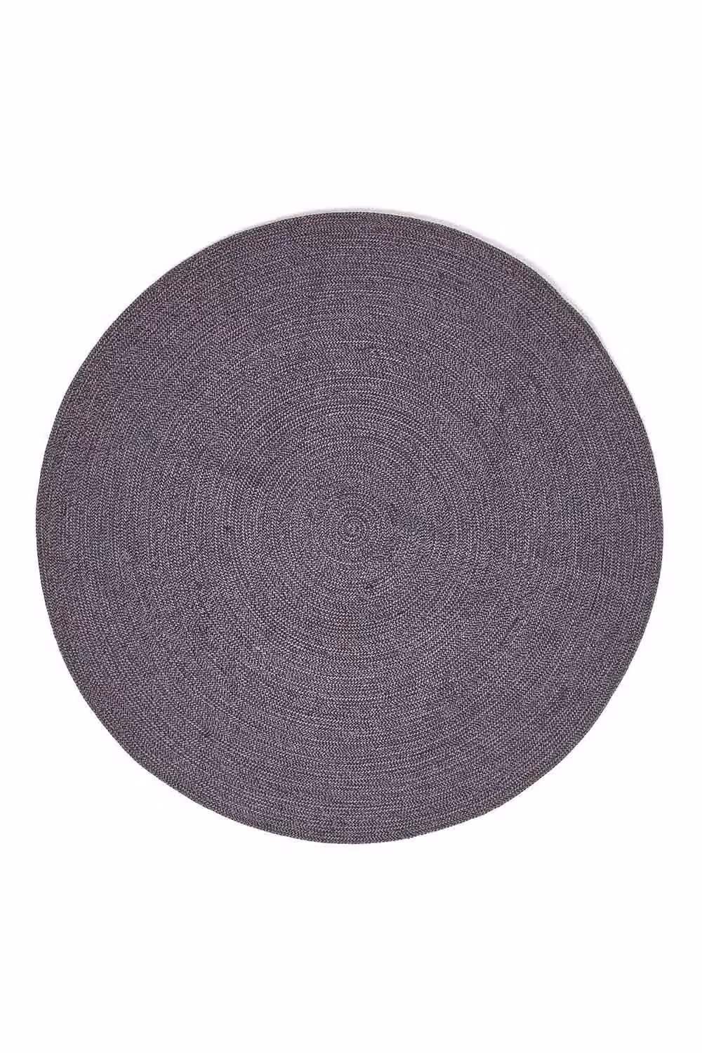 Homescapes Melange Braided Round Cotton Rug in Grey, Diameter: 200 cm – 2