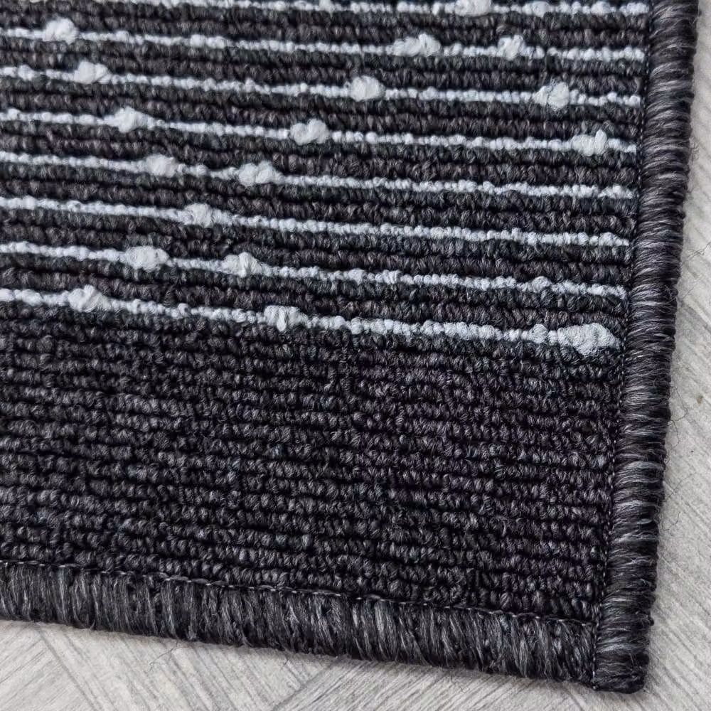 runrug Boulevard Non-Slip Hardwearing Hallway Runner Rug in Black, W: 80 cm, L: 210 cm – 4