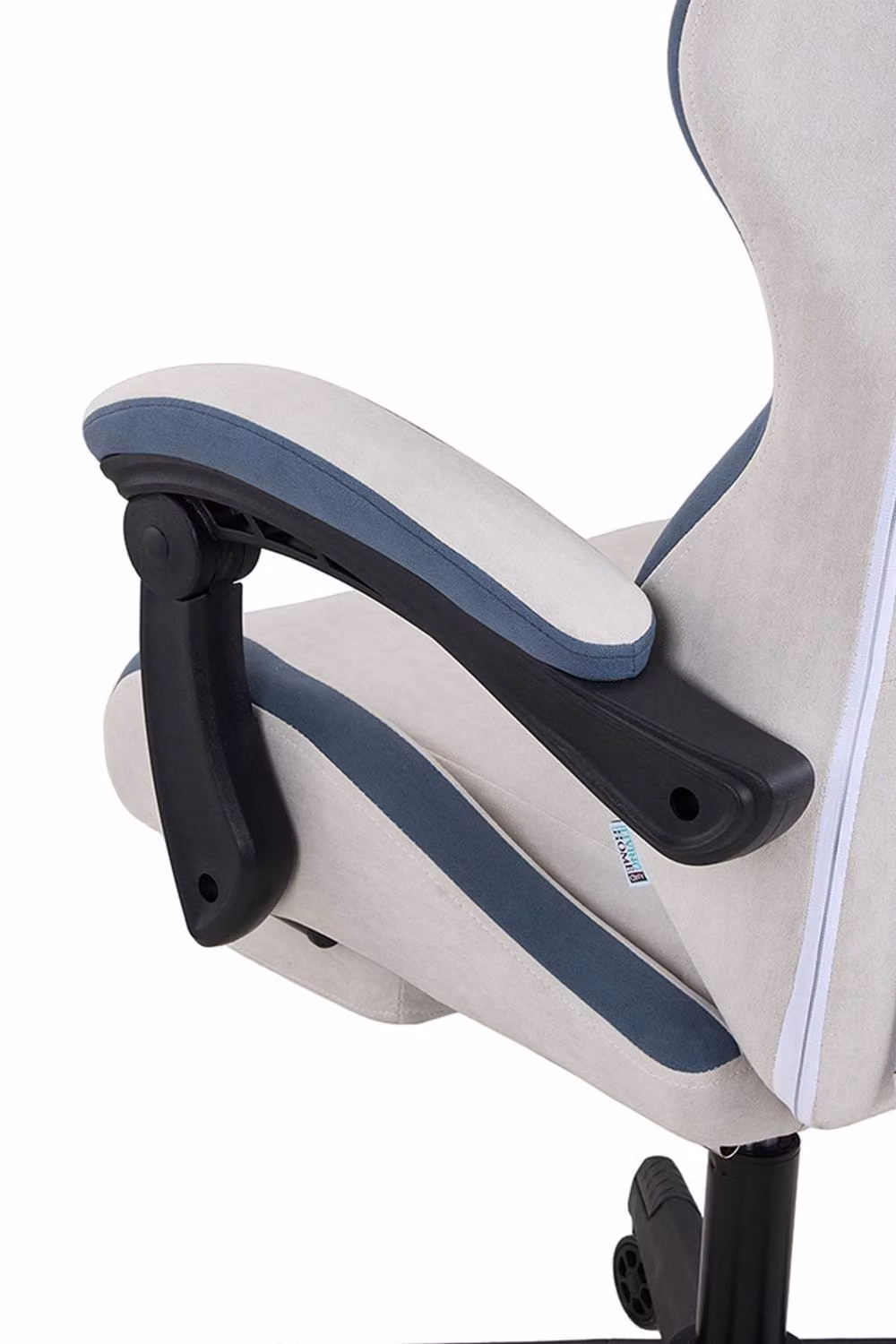Living and Home Ergonomic High Back Blue Gaming Chair with Massage Lumbar Support and Headrest – 3