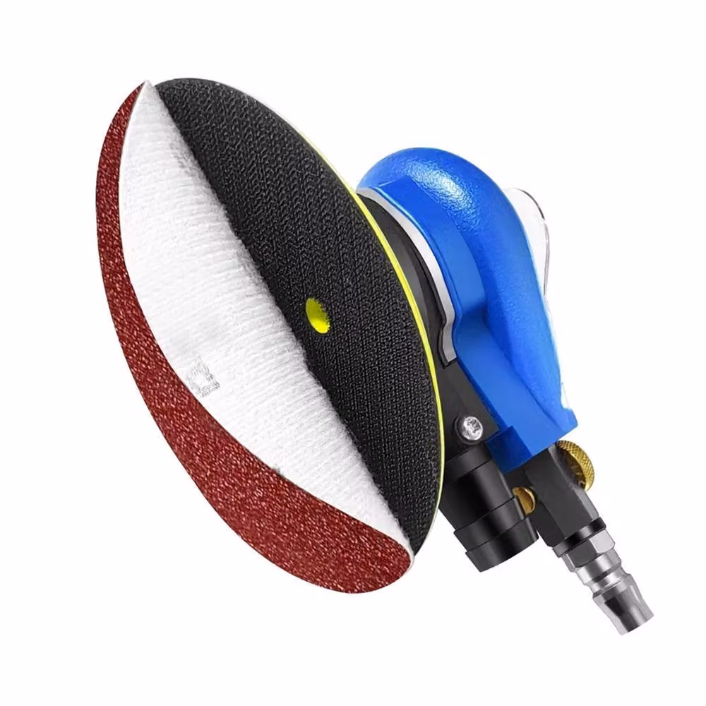 Nordara Blue Pneumatic Air Random Orbital Palm Sander with 150mm Pad and 11000RPM Power Polisher – 7