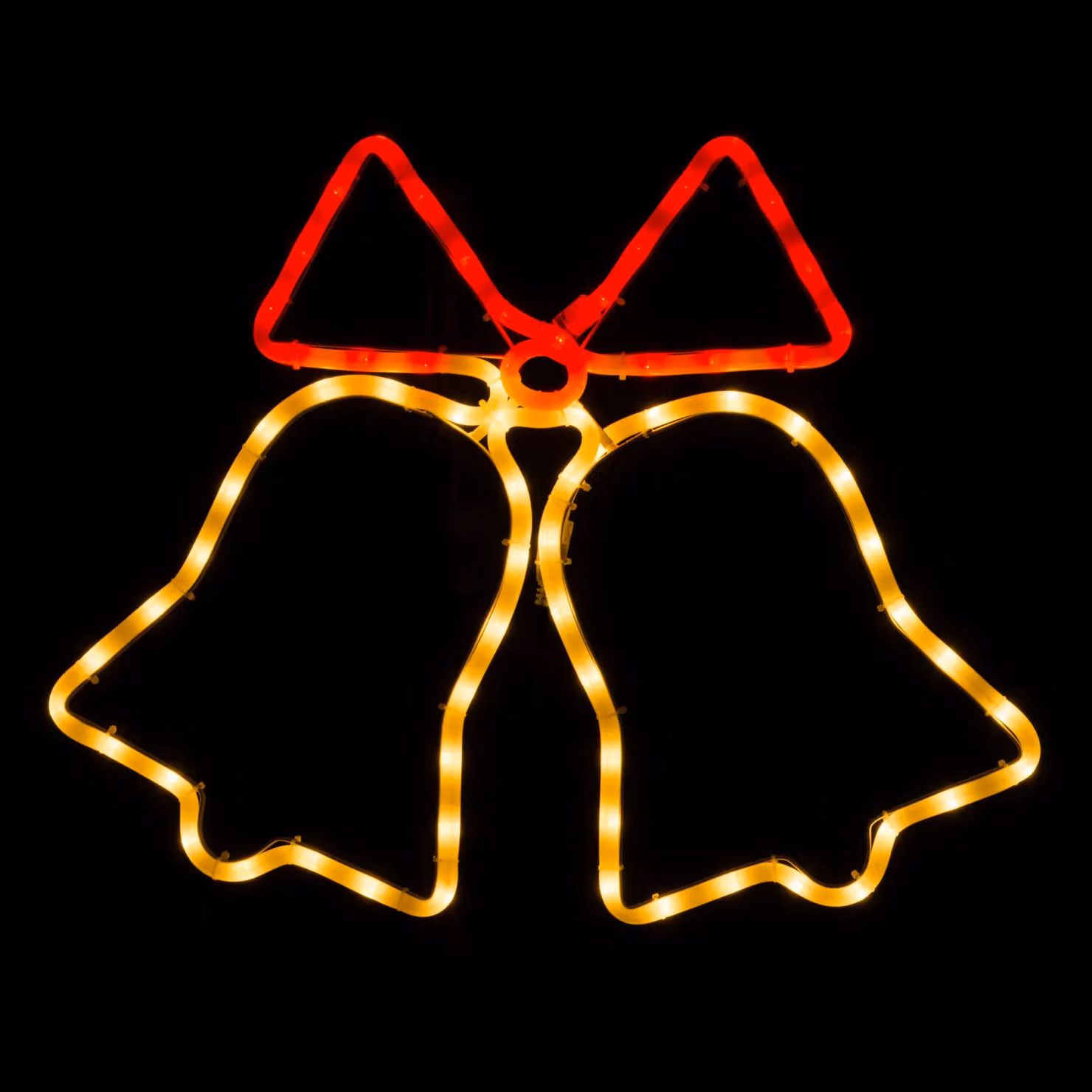 Christow Bell Rope Light Outdoor Christmas LED Silhouette Set of 3 in Red, White and Multicolour – 2