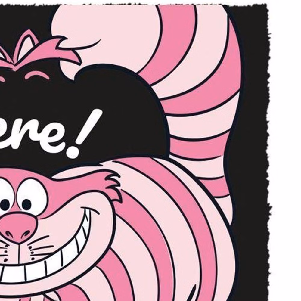 Alice In Wonderland We're All Mad Here Door Mat in Pale Pink, W 60 cm x D 40 cm – 2