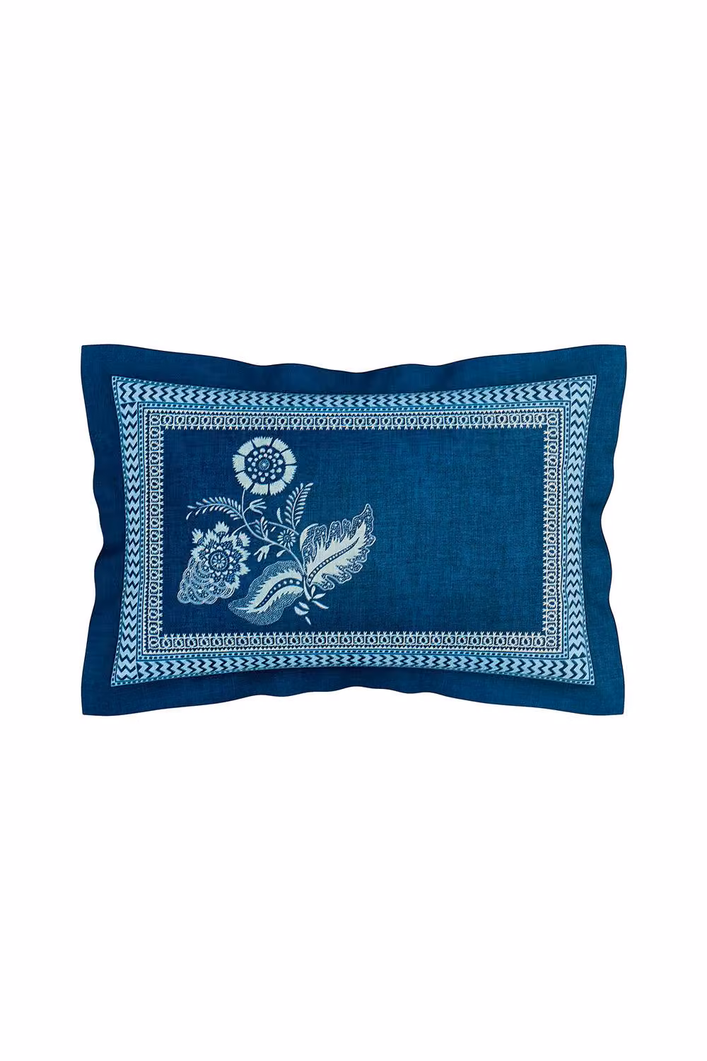 V&A Eastern Bloom Cotton Percale Duvet Cover and Pillowcase Set, Blue, W: 140 cm, H: 200 cm – 3