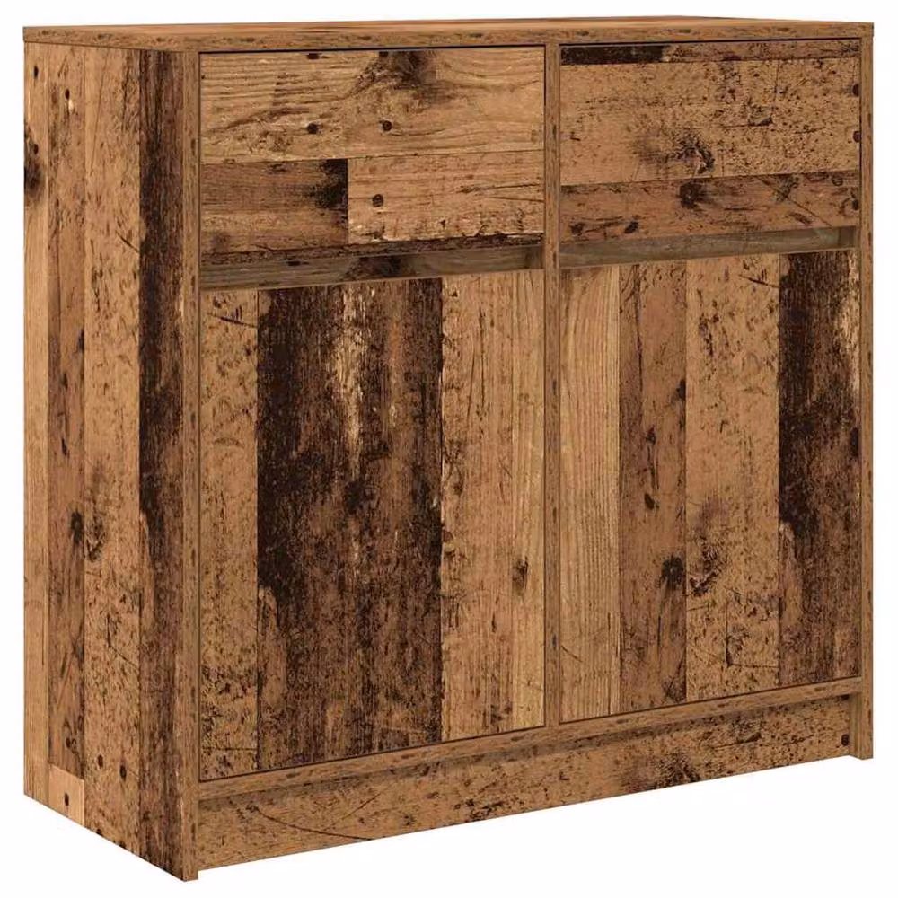 Berkfield Home Rustic Brown Sideboard with Drawer, W/D/H: 80 x 34 x 76 cm – 2