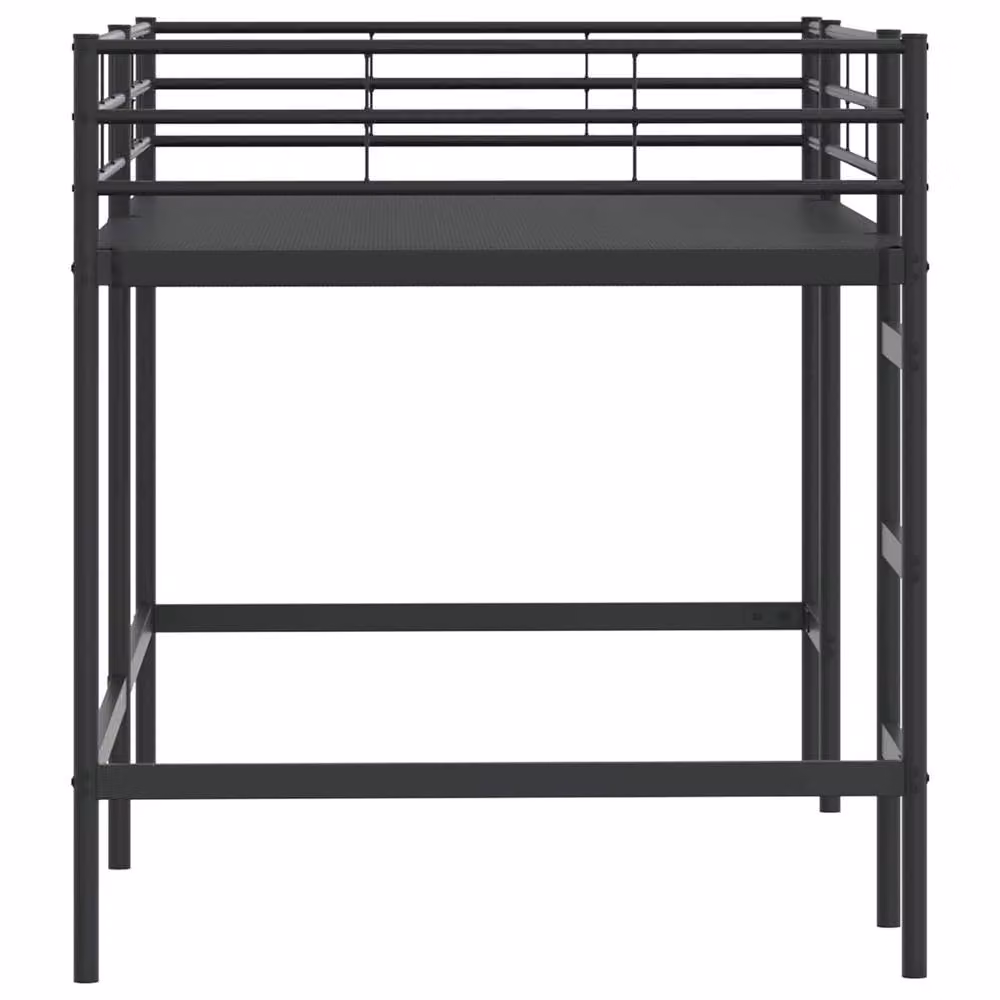 Berkfield Home Kids' Modern Metal Loft Bed Frame in Black, W/D/H: 100 x 200 cm – 3