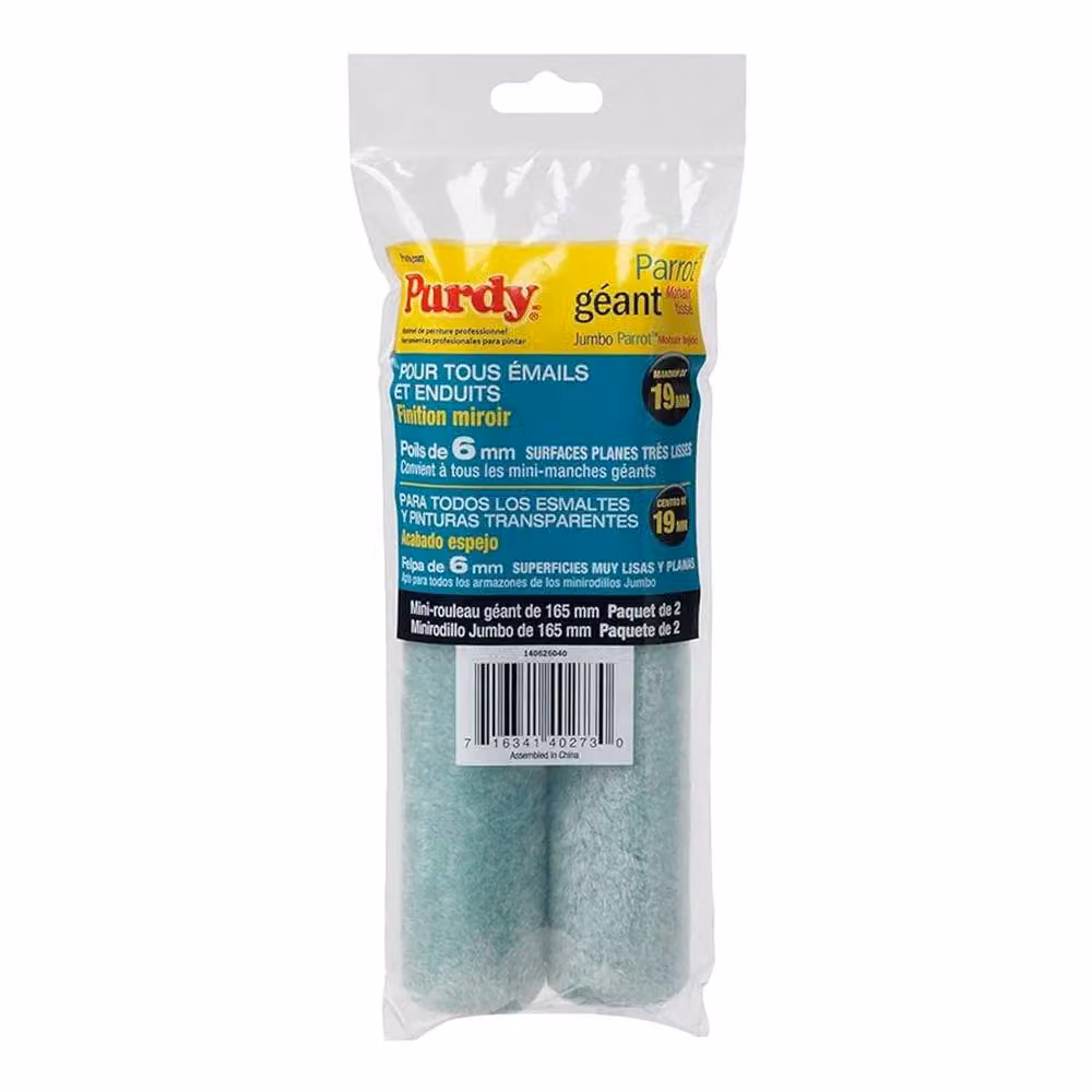 Purdy Parrot Jumbo Mini Roller in Turquoise for Water Based Satin and Gloss Paints – 2