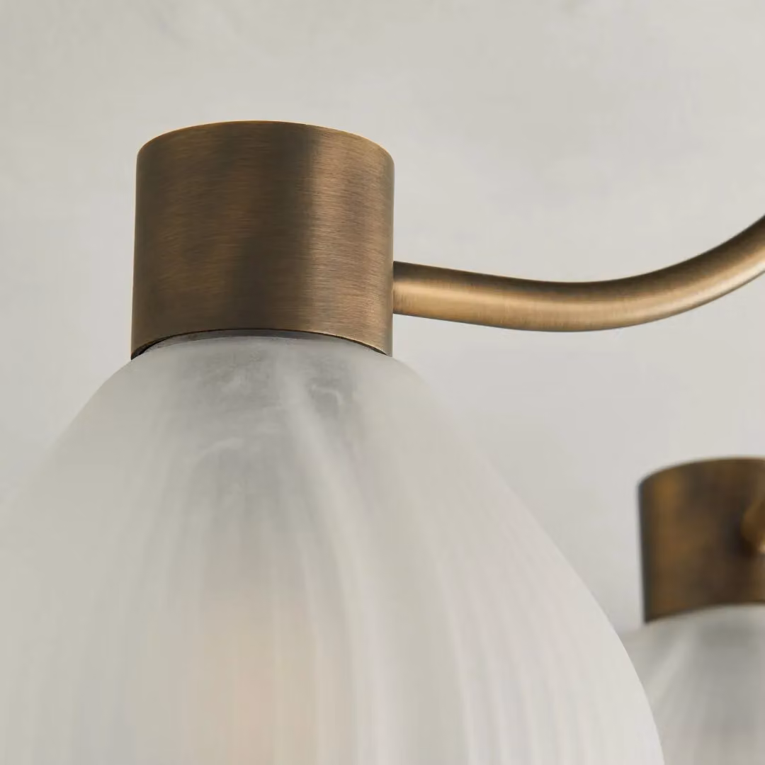 Pagazzi Hamilton 3 Light Semi Flush Ceiling Light in Gold and Antique Brass – 3