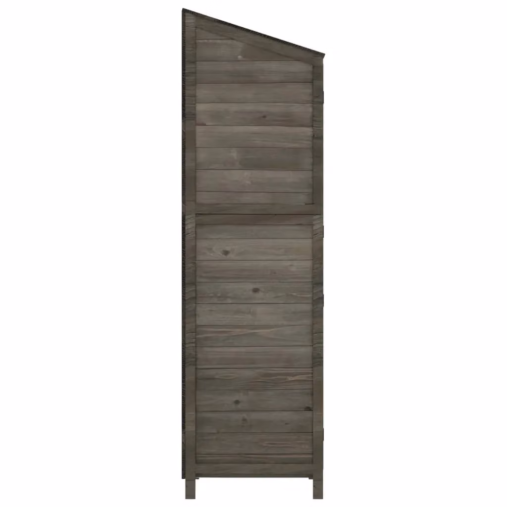 Berkfield Home Pent Garden Shed in Anthracite and Black Solid Wood, W/D/H: 102 x 52 x 174.5 cm – 3