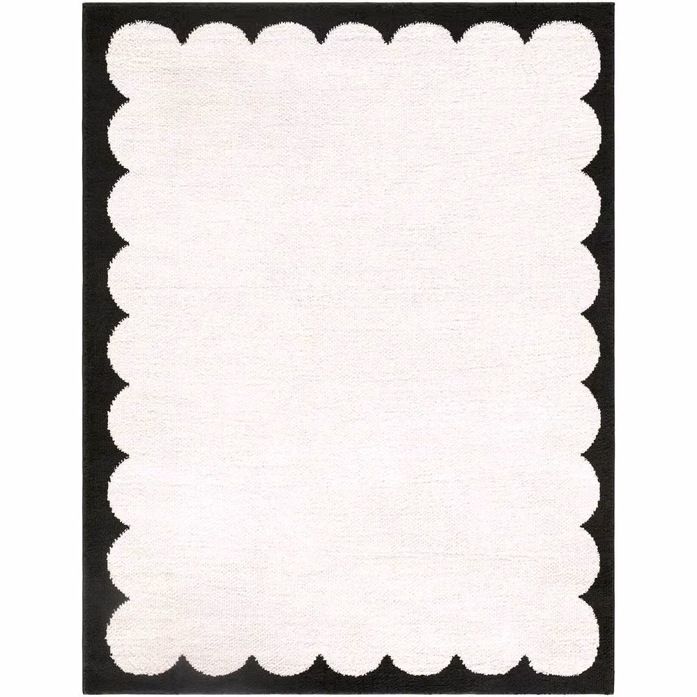 Livabliss Fossay Shag Washable Modern High Pile Living Room Rug in Black and Pink, W: 160 cm, D: 215 cm – 2