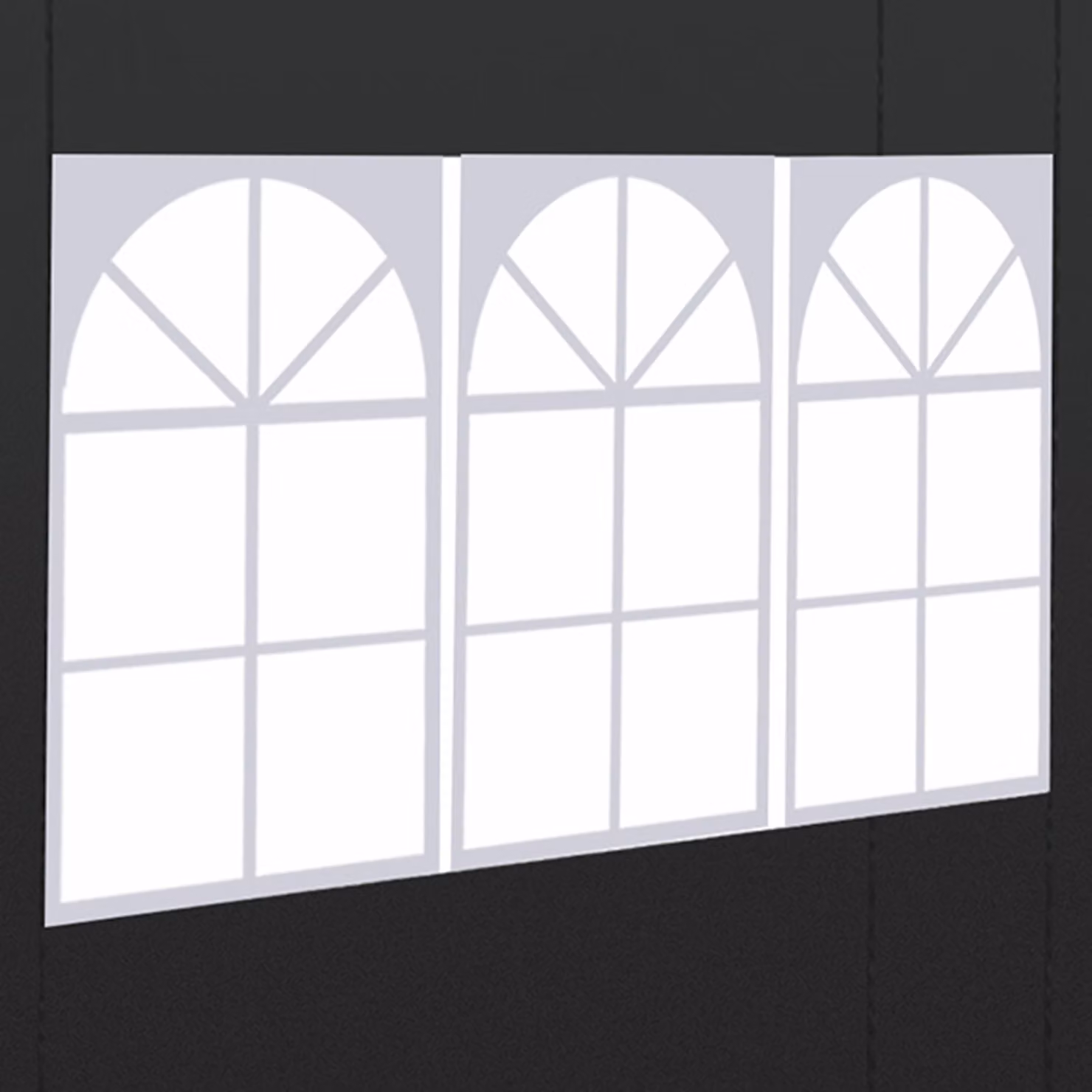 Outsunny Replacement Gazebo Side Wall Panels with Window, Black – 6