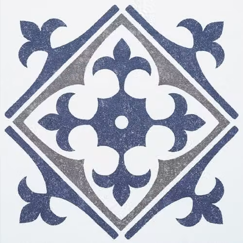d-c-fix Set of 6 Geometric Nadia Blue Adhesive Tile Stickers, W/D/H: 15 x 15 x 15 cm