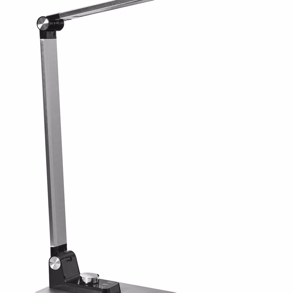 Wyld and Coco Silver Aluminium LED Desk Lamp with Wireless Charger, Dimmable and Adjustable Colour Temperatures – 2