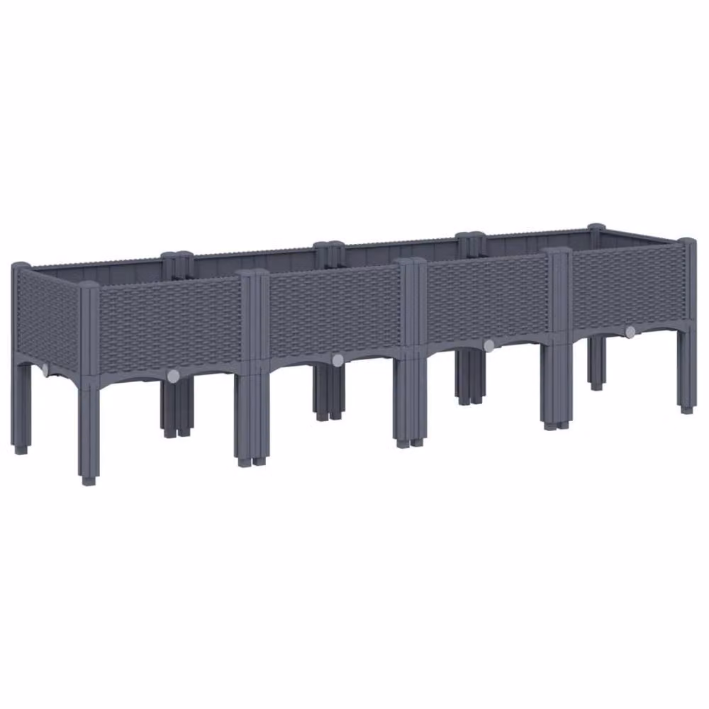 Berkfield Home Garden Planter with Legs in Blue Grey, W: 160 cm, D: 40 cm, H: 42 cm – 2
