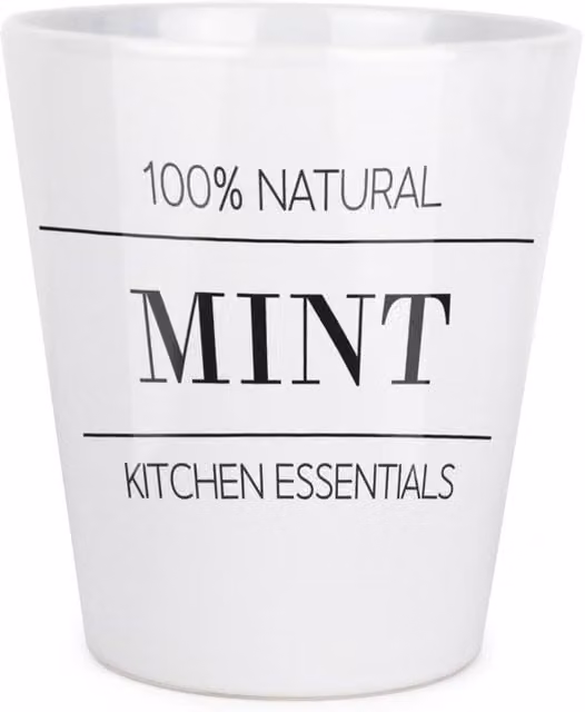 Purely Home Minimalist Round Ceramic Tabletop Plant Pot in White or Black