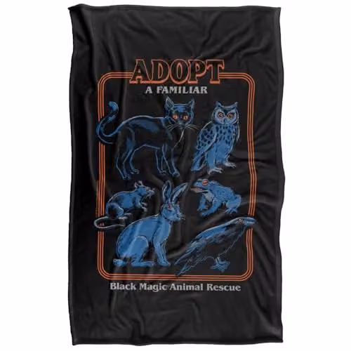 Steven Rhodes Adopt A Familiar Super Soft Fleece Throw Blanket, Multicolour, W/D/H: 91 x 147 cm – 5