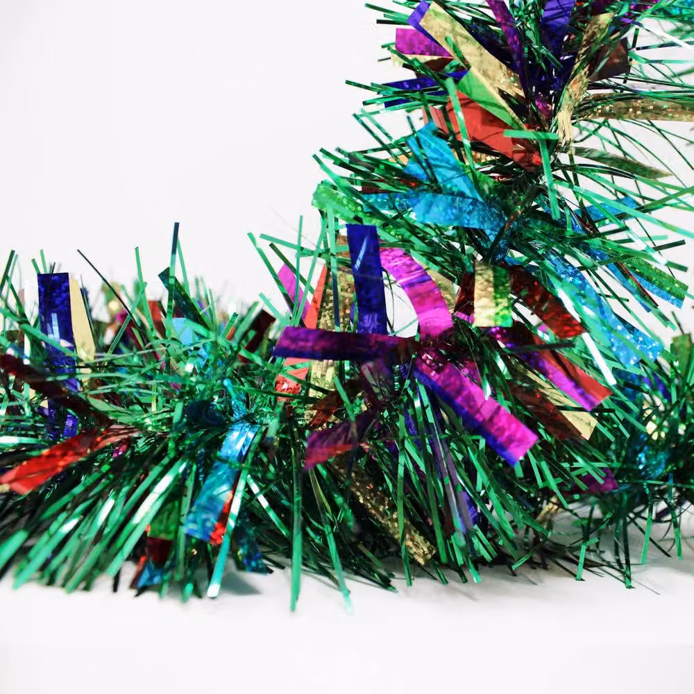 Premier 2m Christmas Tinsel Garland in Multicolour (Purple, Blue, and Green) – 4