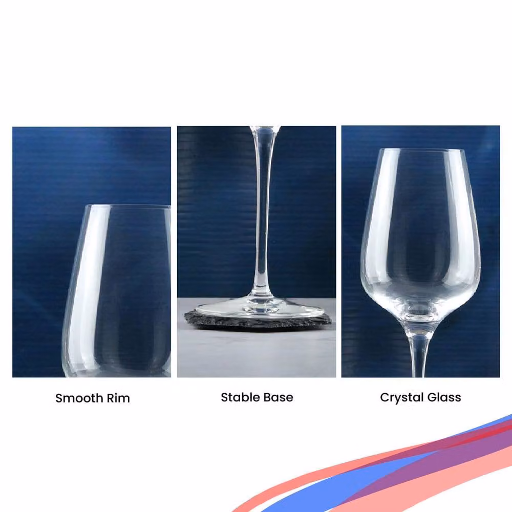 Uniqueful Personalised Lead-Free Crystal Wine Glass, 350ml, Clear – 5