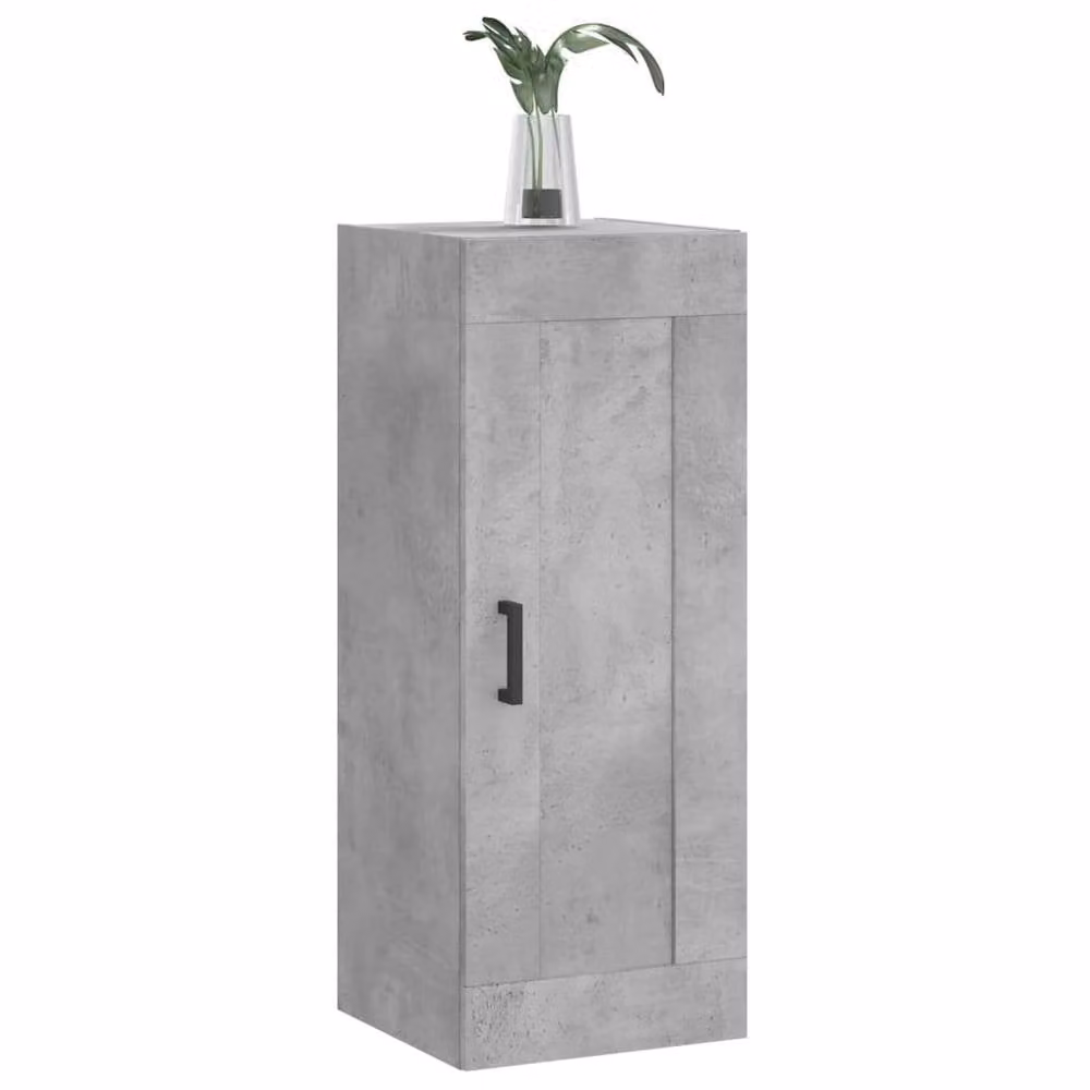 Berkfield Home Wall Mounted Modern Cabinet in Concrete Grey, W/D/H: 34.5 x 34 x 90 cm – 2