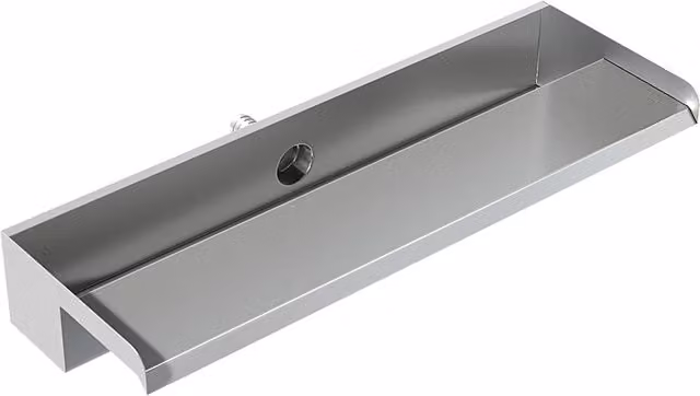 Lifeideas Cascade Stainless Steel Back Entry Water Blade in Silver, W: 60 cm, D: 20 cm