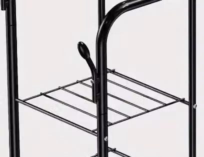 Modcraft Black Heavy Duty Double Clothes Rail and Garment Rack with Dual Hook and Rail Matrix – 4