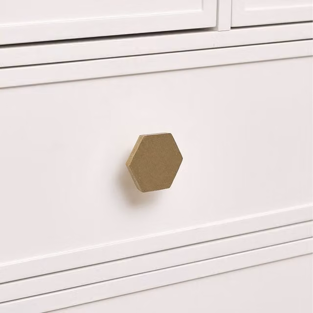 Melody Maison Brushed Gold Brass Hexagonal Drawer Knob