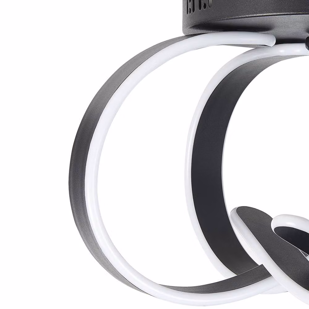 Wyld and Coco Black Aluminium Spiral LED Ceiling Lamp – 4