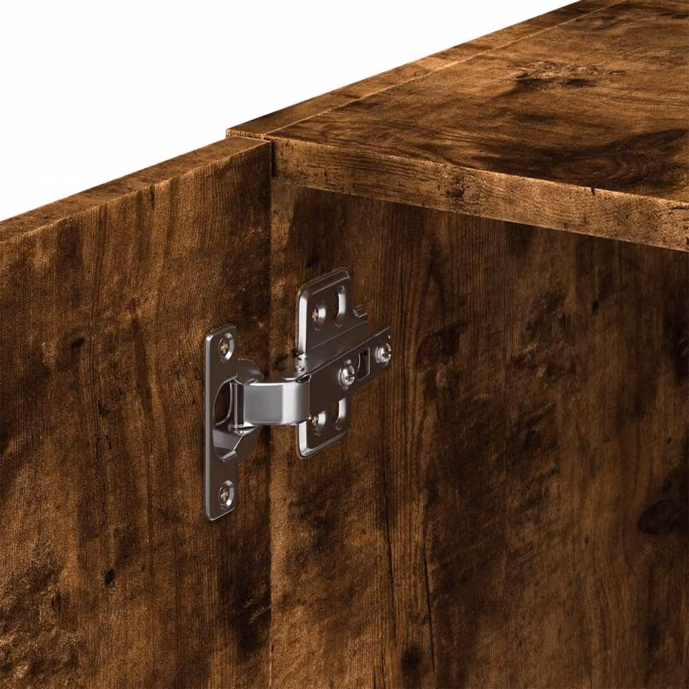 Berkfield Home Wall Mounted Cabinet in Smoked Oak Brown, W/D/H: 80 x 42.5 x 64 cm – 6