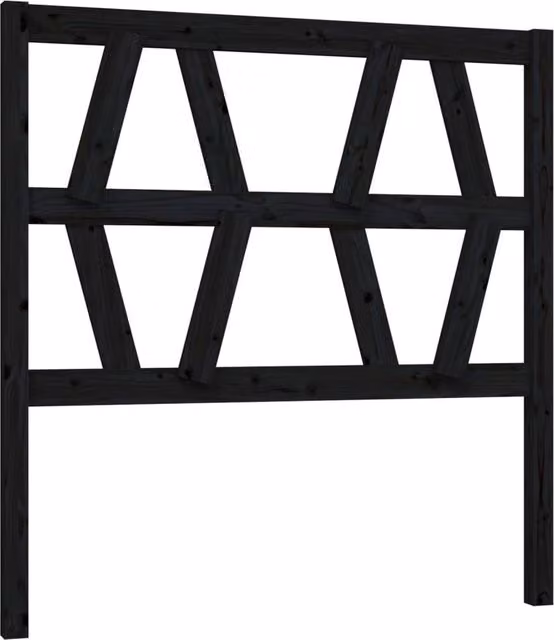 Berkfield Home Black Solid Pine Wood Bed Headboard W/D/H: 96 x 4 x 100 cm – 1
