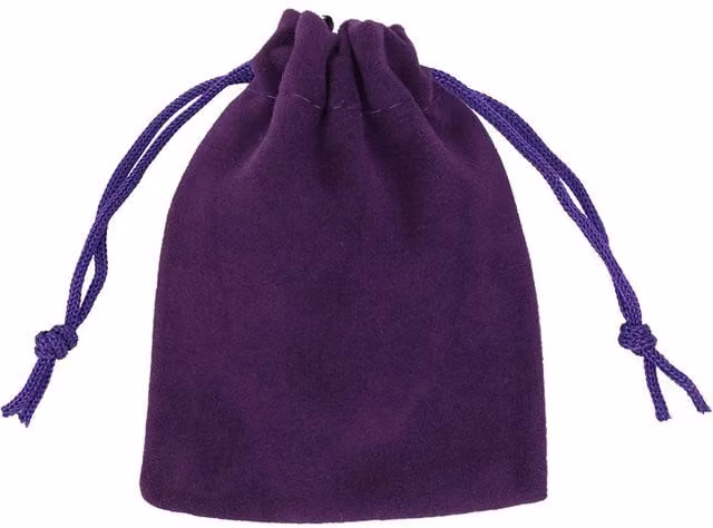 Neel Blue 50 Velvet Drawstring Bags in Purple, W: 7 cm x H: 9 cm – 1