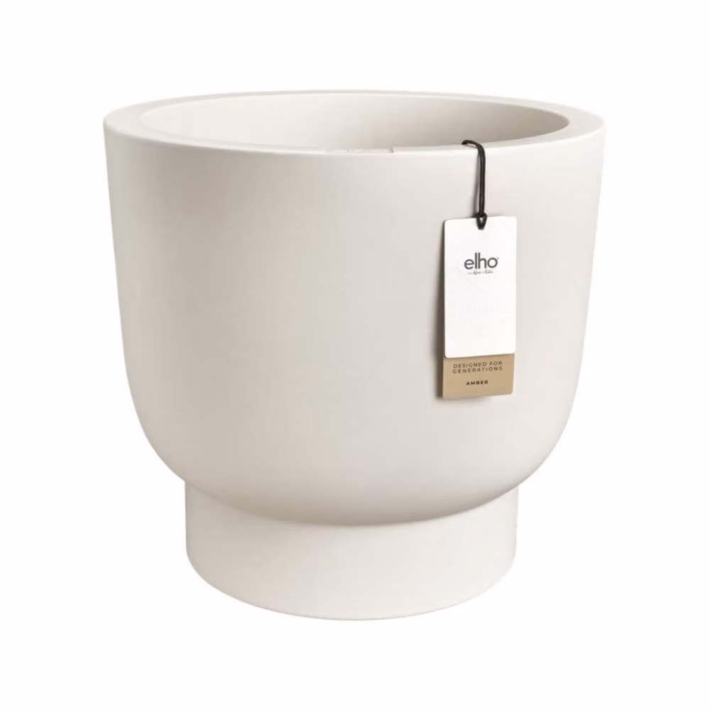 Elho Amber Grail 47 White Indoor and Outdoor Plastic Plant Pot and Planter – 3