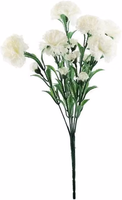 KDMD Essential Ivory Carnation Bunch 3 Pack of White Floral Decorations