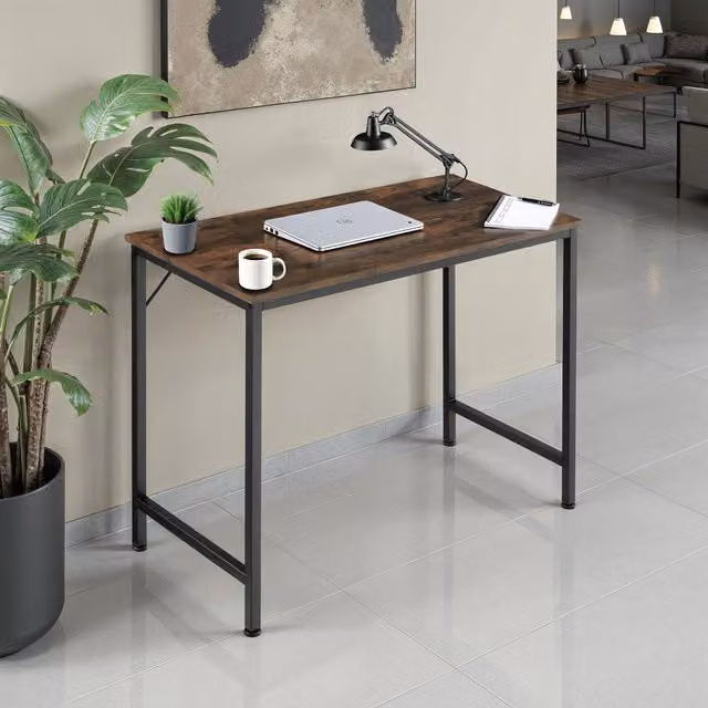 Tectake Industrial Writing Desk in Black and Brown